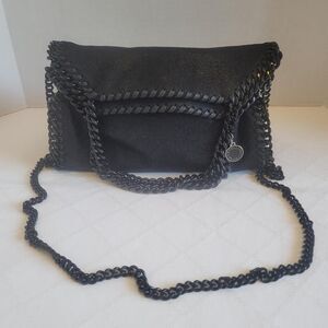 Stella McCartney Falabella Mini Tote Shaggy Deer Shoulder Bag Black NWOT